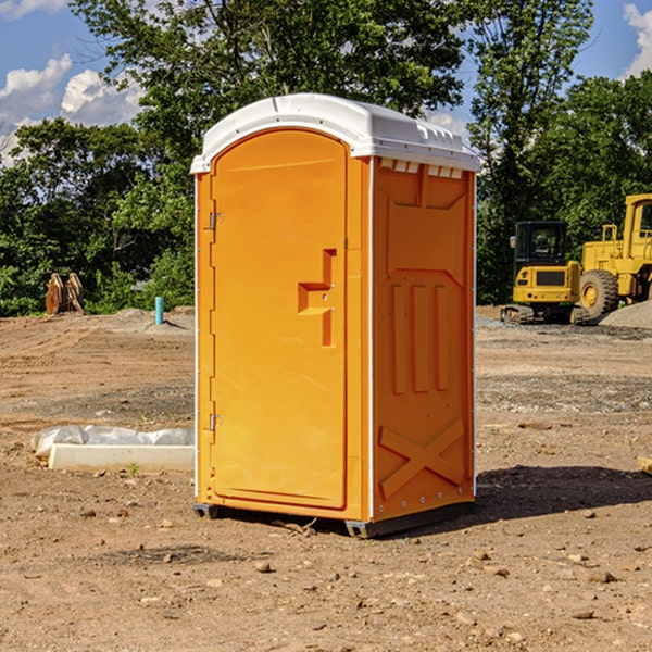 are there any restrictions on what items can be disposed of in the portable restrooms in Oak Hall